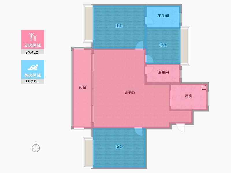 江苏省-扬州市-龙湖春江天禧-143.00-户型库-动静分区