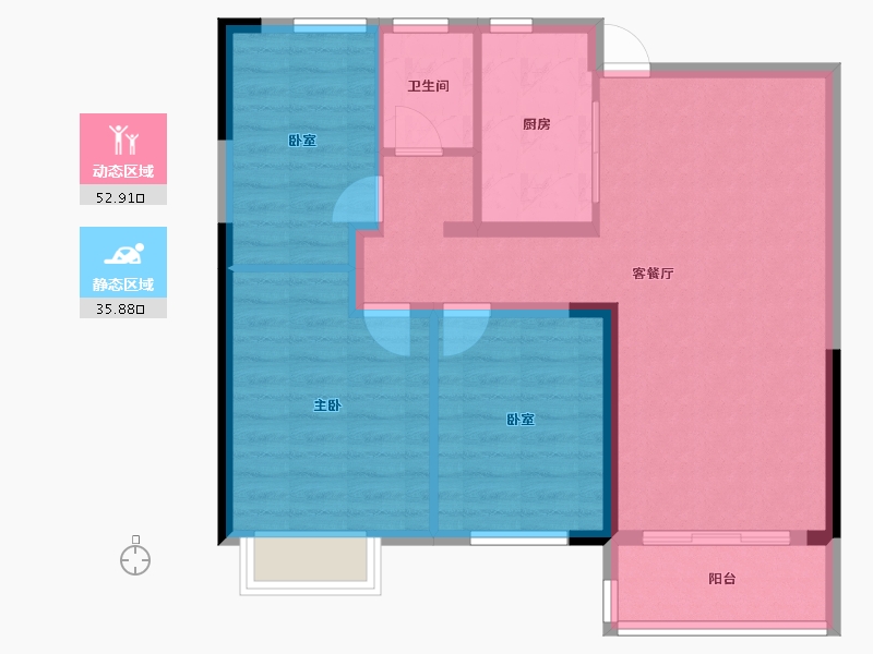 湖南省-长沙市-澳海望洲府-79.92-户型库-动静分区