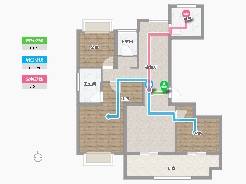 河南省-驻马店市-东青颐和天境-99.21-户型库-动静线