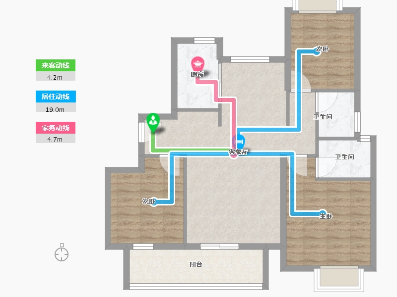 江西省-抚州市-喜乐壹号院-84.30-户型库-动静线