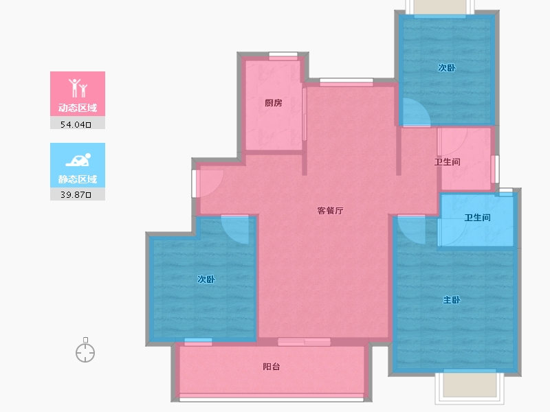 江西省-抚州市-喜乐壹号院-84.30-户型库-动静分区