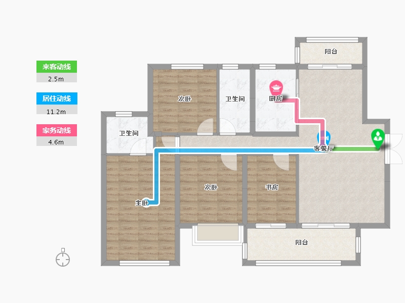 湖南省-长沙市-中交中央公园-115.00-户型库-动静线