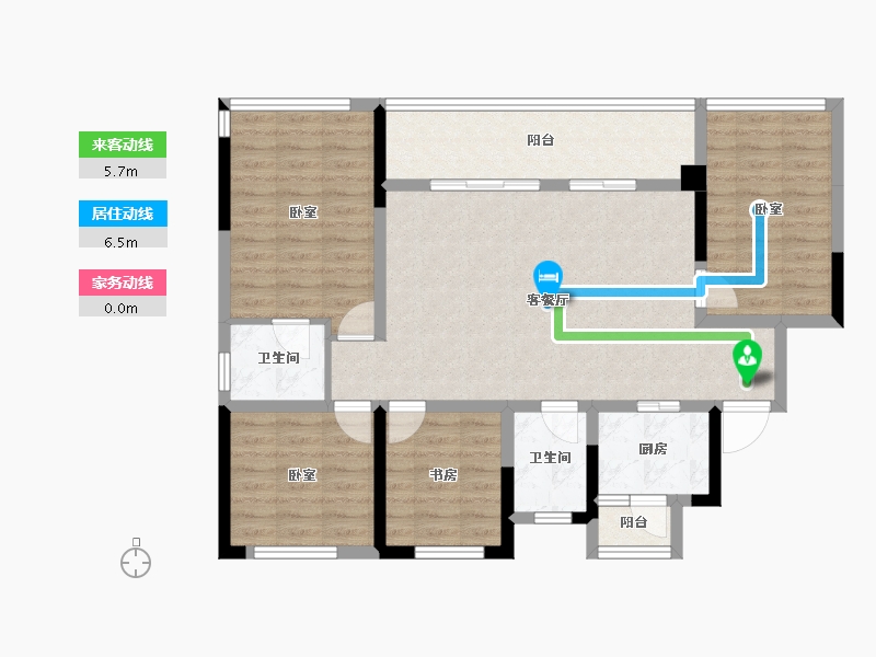 四川省-宜宾市-树高麓院-98.69-户型库-动静线