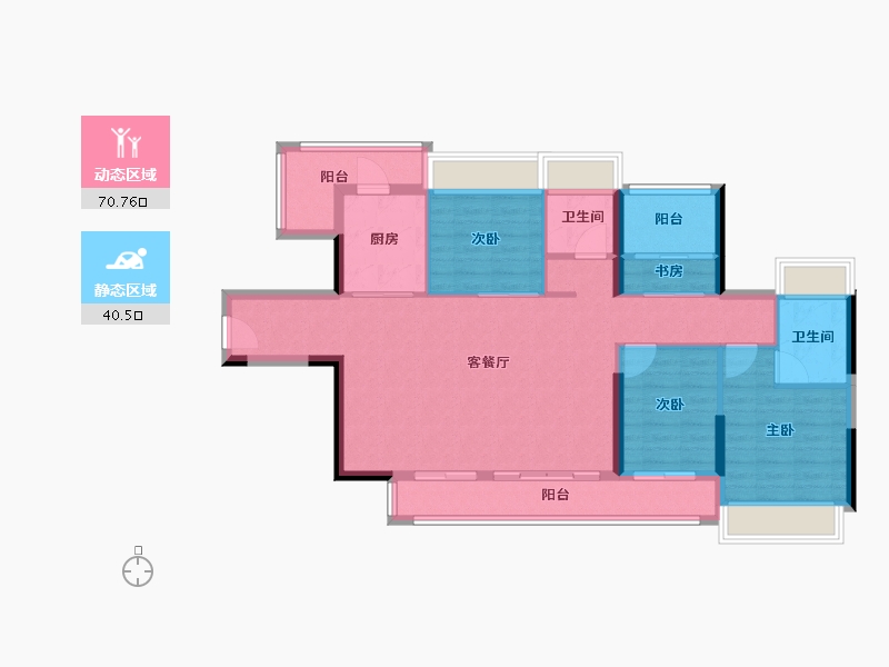 广东省-梅州市-一江风尚8栋05-100.00-户型库-动静分区