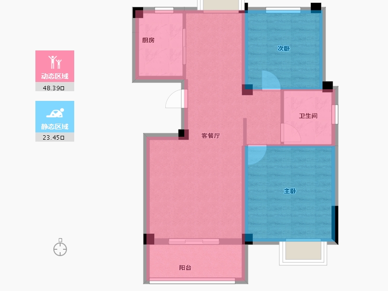 江西省-抚州市-学府里-64.00-户型库-动静分区