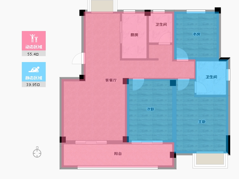 江西省-抚州市-学府里-84.80-户型库-动静分区