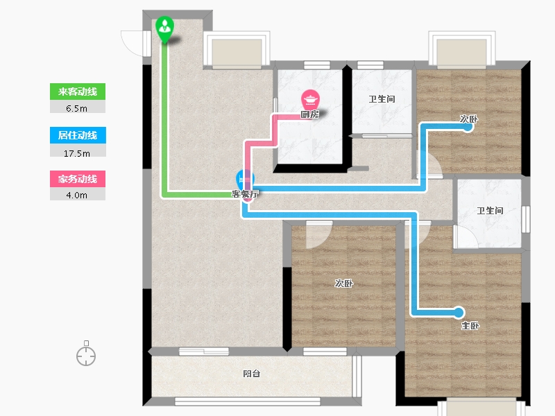 江西省-抚州市-成功郡-90.40-户型库-动静线