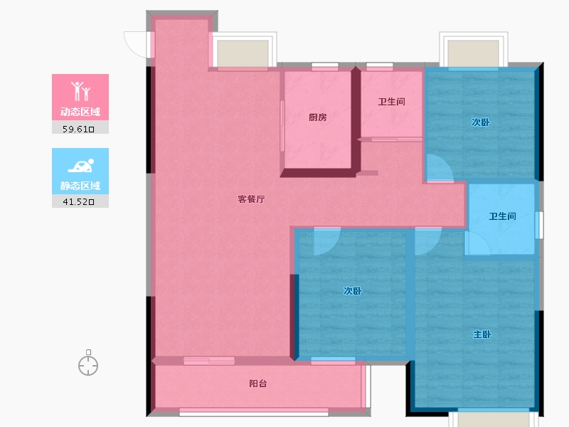 江西省-抚州市-成功郡-90.40-户型库-动静分区