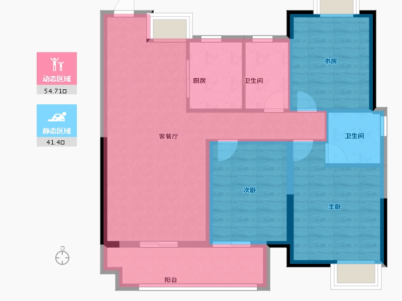 江西省-抚州市-海瑞江山城-86.40-户型库-动静分区