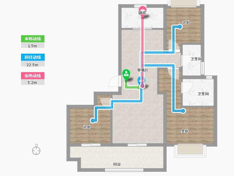 河南省-驻马店市-东青颐和天境-90.89-户型库-动静线