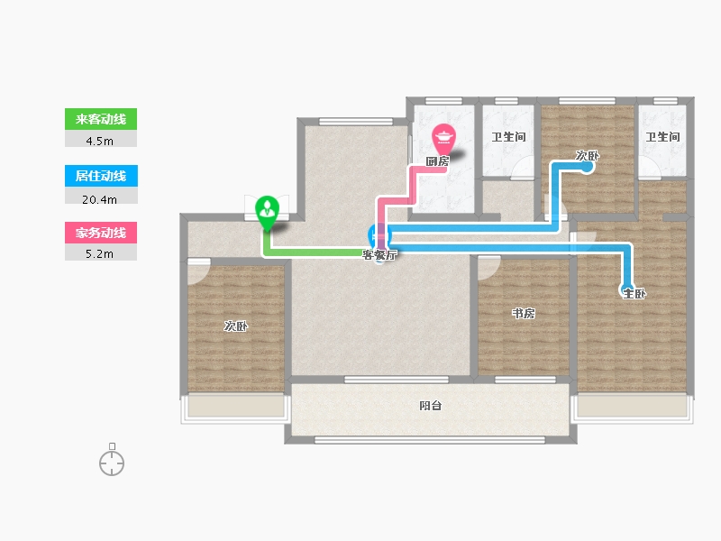 山东省-聊城市-天宸一品小区-151.87-户型库-动静线