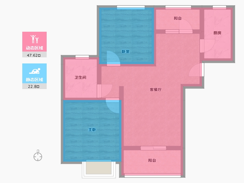 河南省-郑州市-美景鸿城-65.00-户型库-动静分区