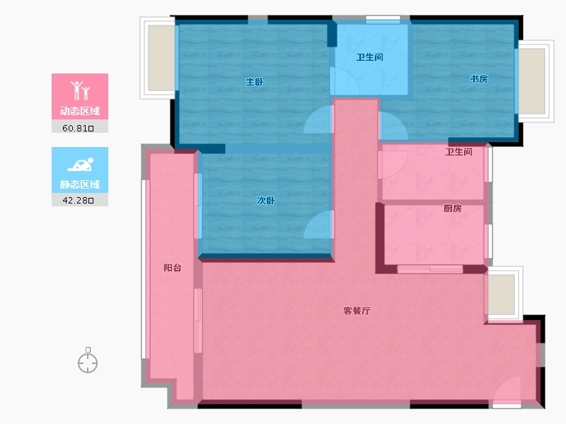 江西省-抚州市-利兹堡海若园-92.68-户型库-动静分区