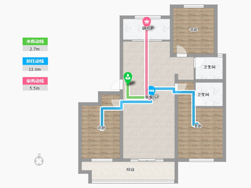 山东省-聊城市-安居龙泉府-101.96-户型库-动静线