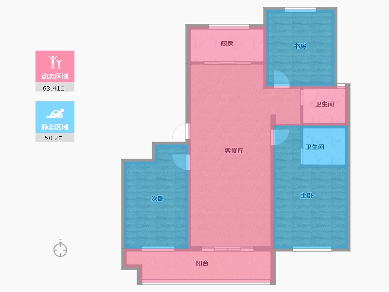 山东省-聊城市-安居龙泉府-101.96-户型库-动静分区