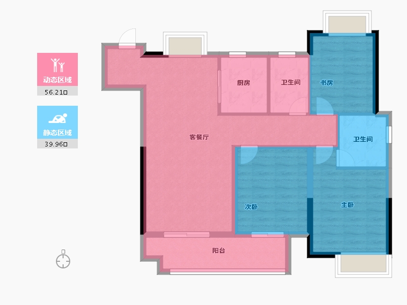 江西省-抚州市-海瑞江山城-86.40-户型库-动静分区