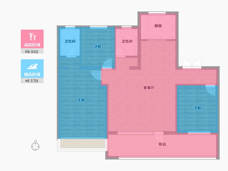 山东省-聊城市-天宸一品小区-103.27-户型库-动静分区