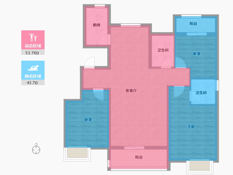 江西省-抚州市-中央城铂园-86.40-户型库-动静分区