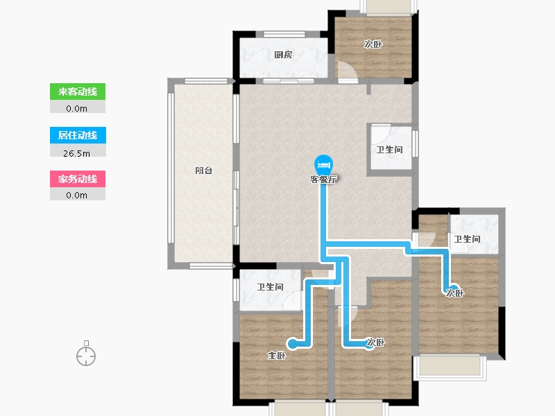 河南省-南阳市-淅川滨河府-131.26-户型库-动静线