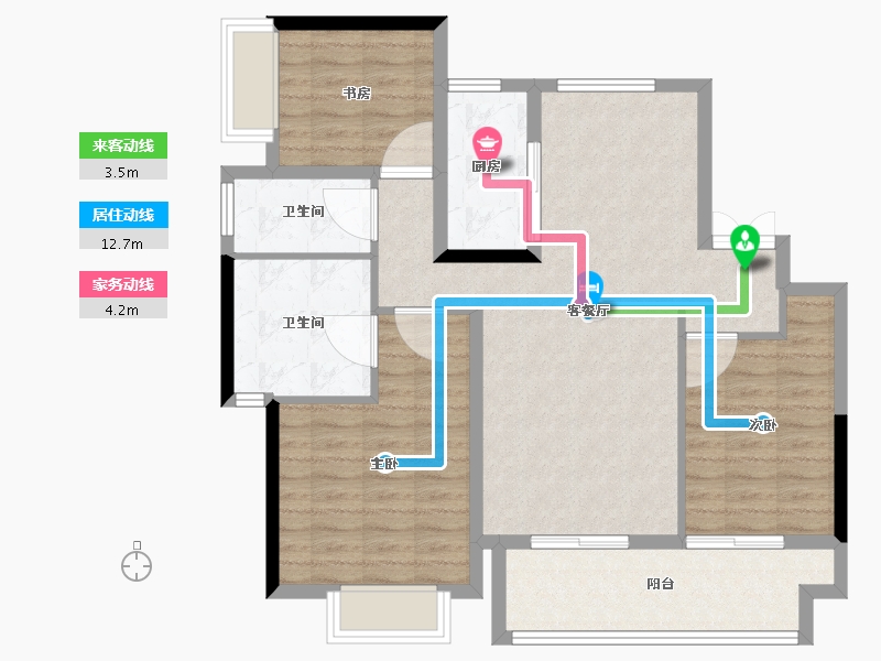 安徽省-亳州市-建投双清湾-92.01-户型库-动静线