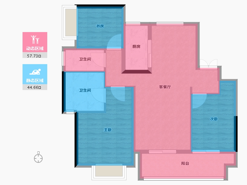 安徽省-亳州市-建投双清湾-92.01-户型库-动静分区