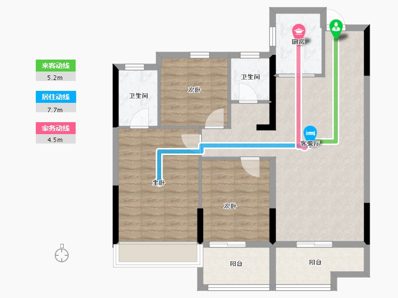 湖北省-恩施土家族苗族自治州-交投逸晴湾-88.16-户型库-动静线