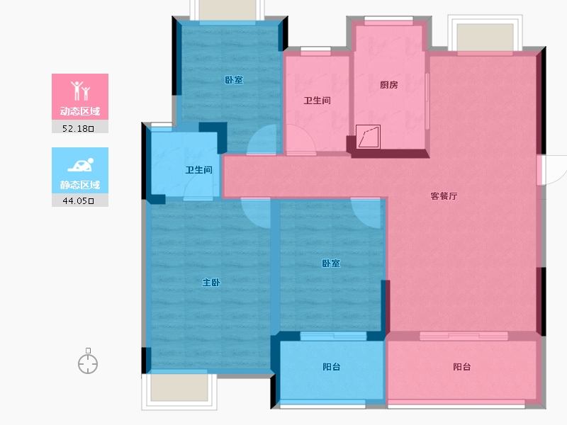 湖北省-襄阳市-民发东著-85.98-户型库-动静分区