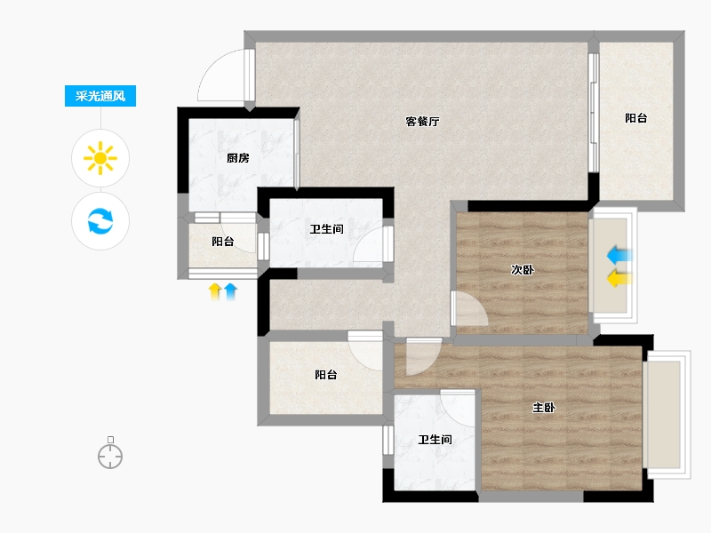 四川省-成都市-君悦时代-79.07-户型库-采光通风