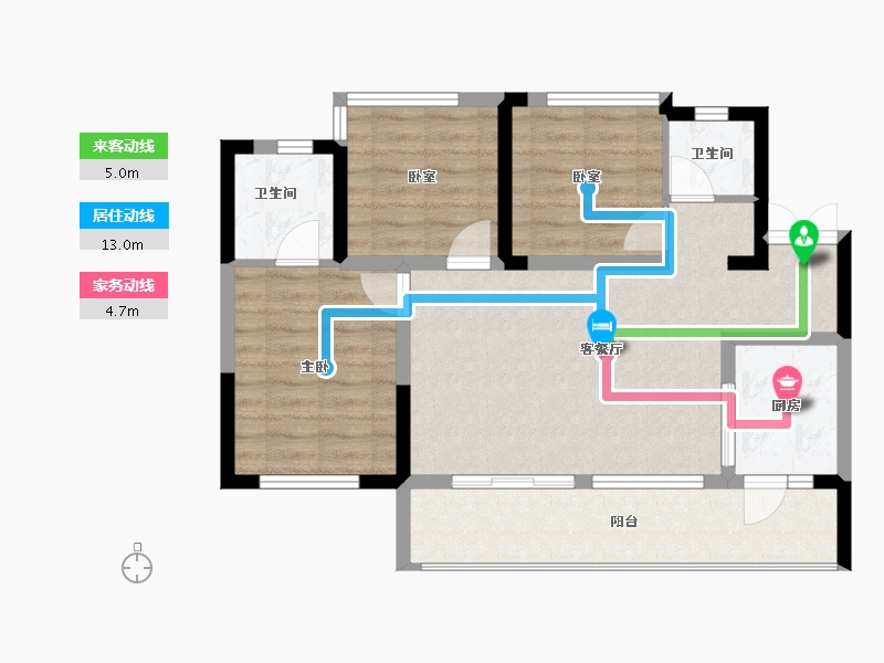 四川省-乐山市-江山和鸣·央玺-74.59-户型库-动静线