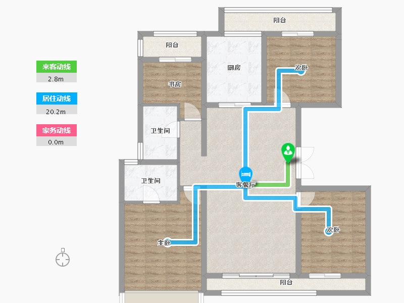 陕西省-咸阳市-龙湖上城-109.57-户型库-动静线