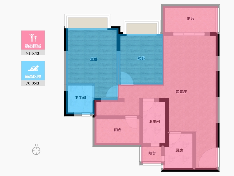 四川省-成都市-君悦时代-80.62-户型库-动静分区