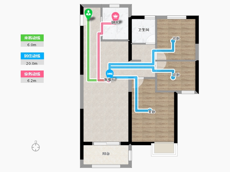 湖北省-武汉市-万科保利联投理想星光-76.00-户型库-动静线