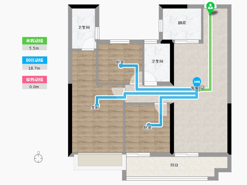 湖北省-恩施土家族苗族自治州-巴东碧桂园-83.93-户型库-动静线