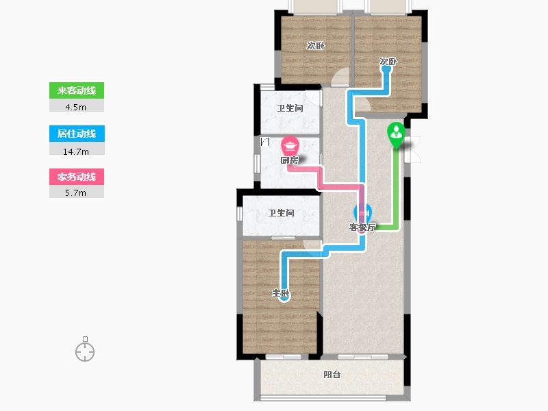 湖北省-武汉市-中建福地星城-96.00-户型库-动静线