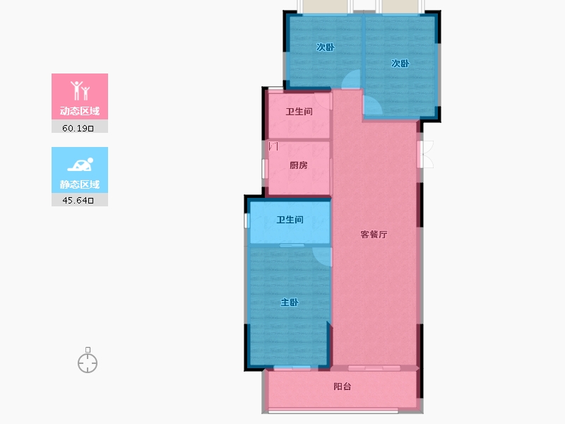 湖北省-武汉市-中建福地星城-96.00-户型库-动静分区