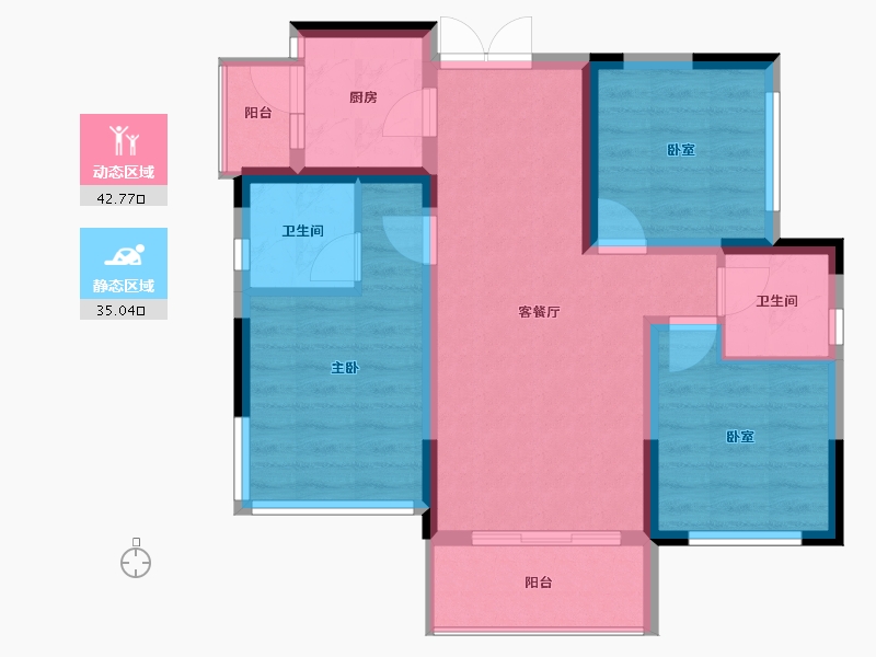 四川省-乐山市-江山和鸣·央玺-68.81-户型库-动静分区