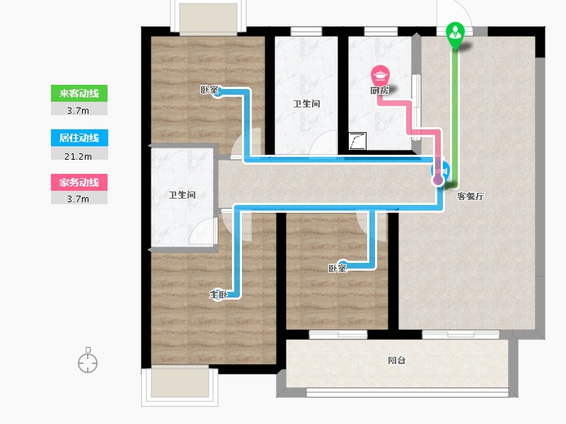 湖北省-武汉市-保利城七期云廷-81.93-户型库-动静线