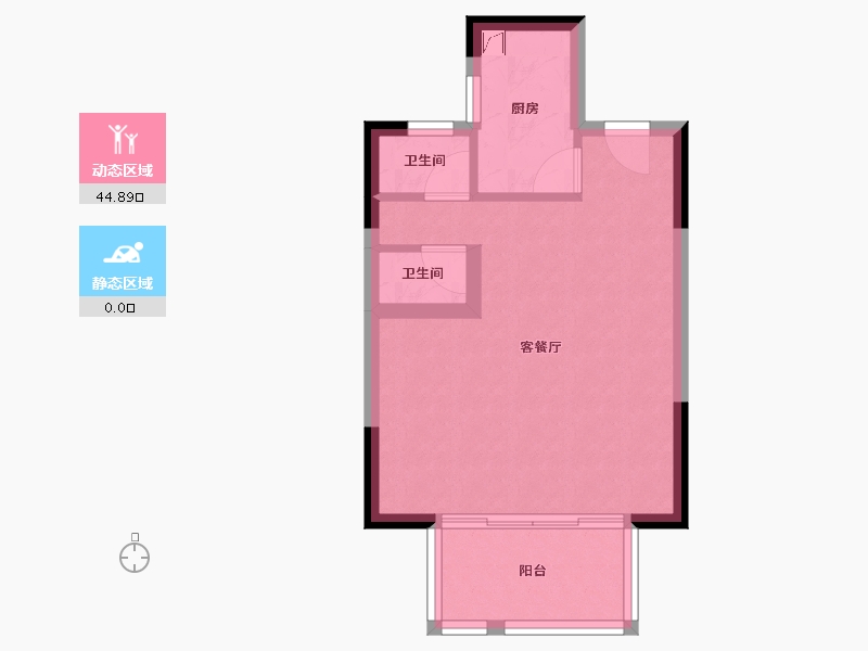 福建省-漳州市-园博壹号院-40.01-户型库-动静分区