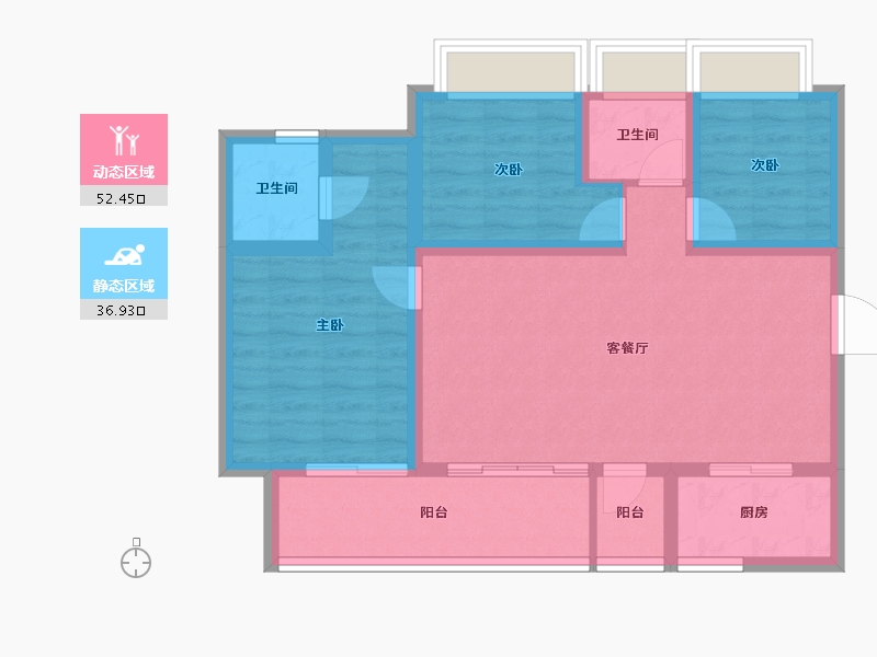 四川省-成都市-彭州万达广场-79.43-户型库-动静分区