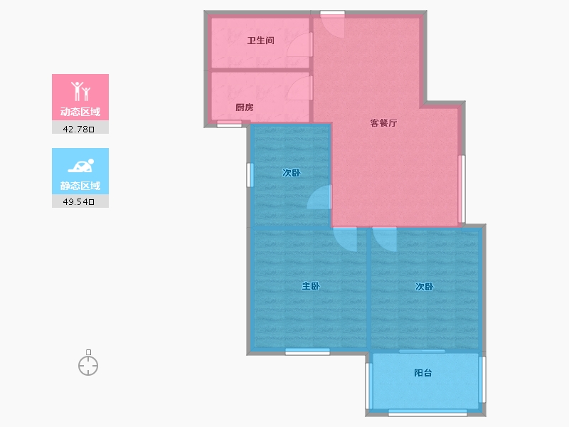 河南省-郑州市-金富源小区-84.65-户型库-动静分区