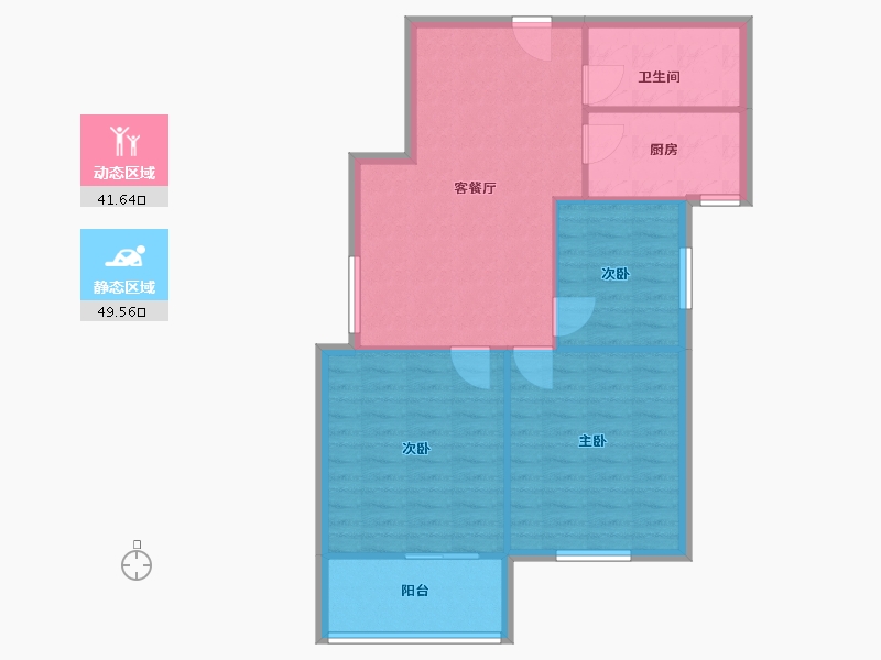 河南省-郑州市-金富源小区-83.65-户型库-动静分区