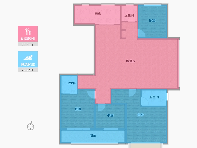 山东省-烟台市-天府君澜-143.20-户型库-动静分区