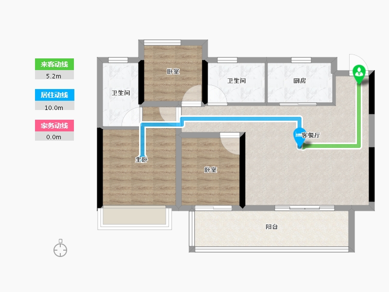 安徽省-亳州市-融创·山河大观-84.00-户型库-动静线