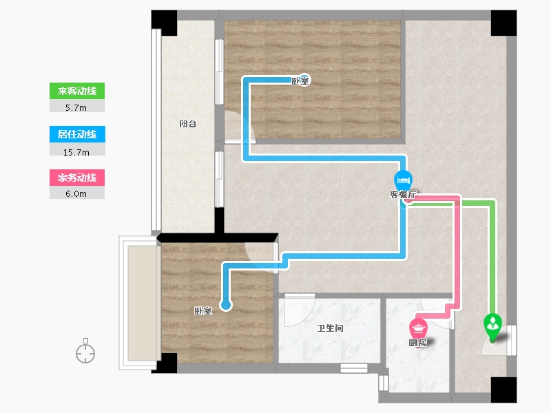 河南省-南阳市-财富公馆二期-75.96-户型库-动静线