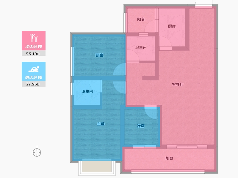 四川省-成都市-彭州万达广场-78.43-户型库-动静分区