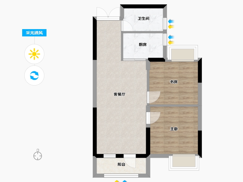 湖北省-恩施土家族苗族自治州-交投逸晴湾-56.12-户型库-采光通风