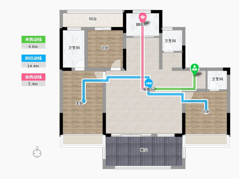 河南省-南阳市-淅川滨河府-116.35-户型库-动静线