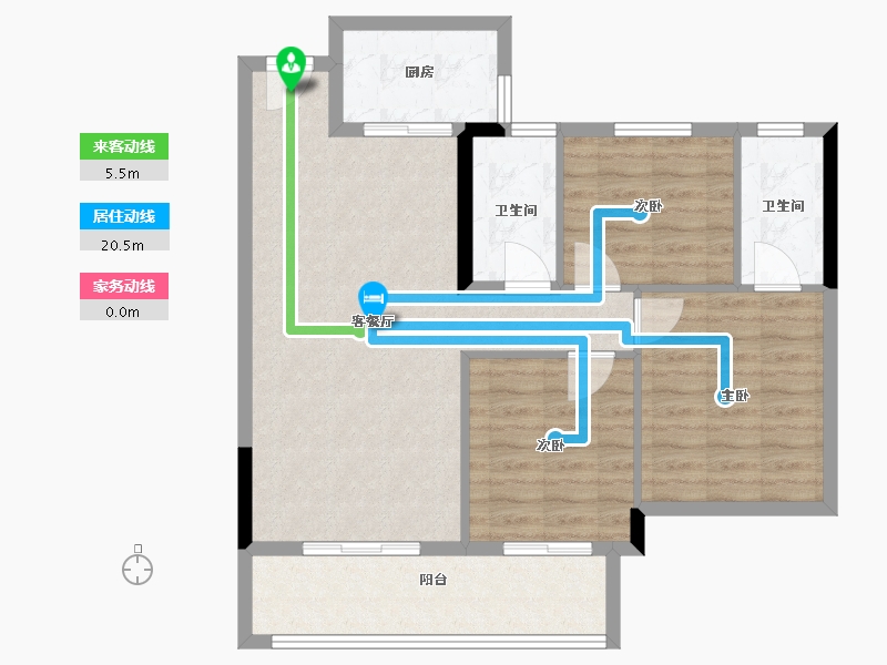 福建省-龙岩市-江南名府-84.00-户型库-动静线