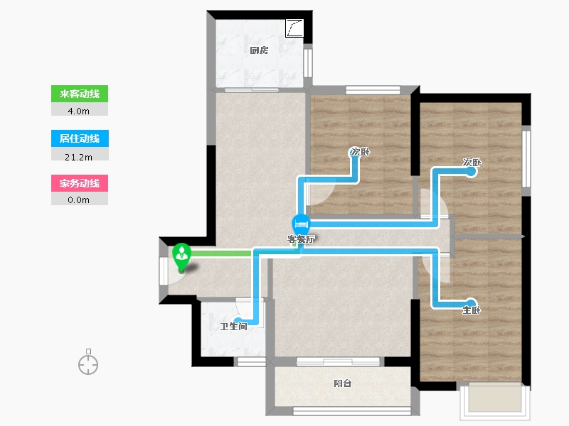 福建省-漳州市-龙江新苑-98.93-户型库-动静线