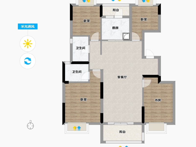 湖北省-襄阳市-民发东著-99.27-户型库-采光通风